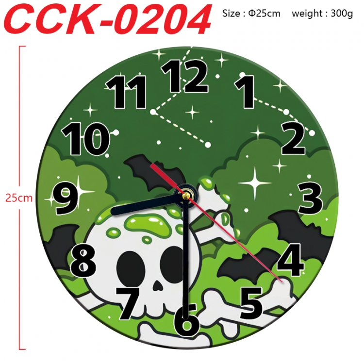 Halloween Anime peripheral printed full-color wall clock 25cm CCK-0204