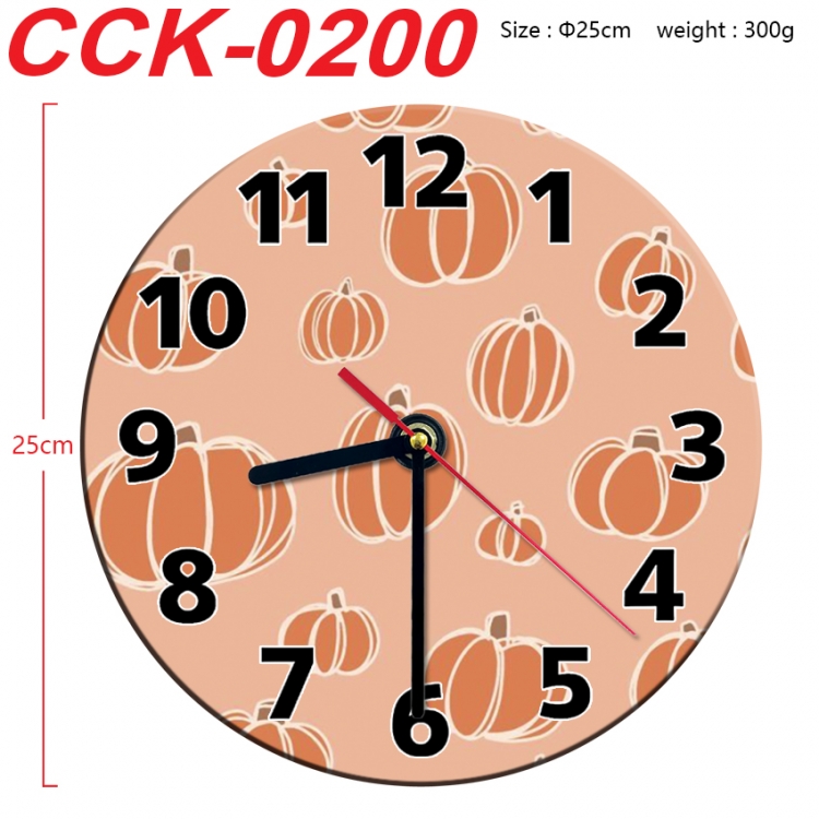 Halloween Anime peripheral printed full-color wall clock 25cm CCK-0200