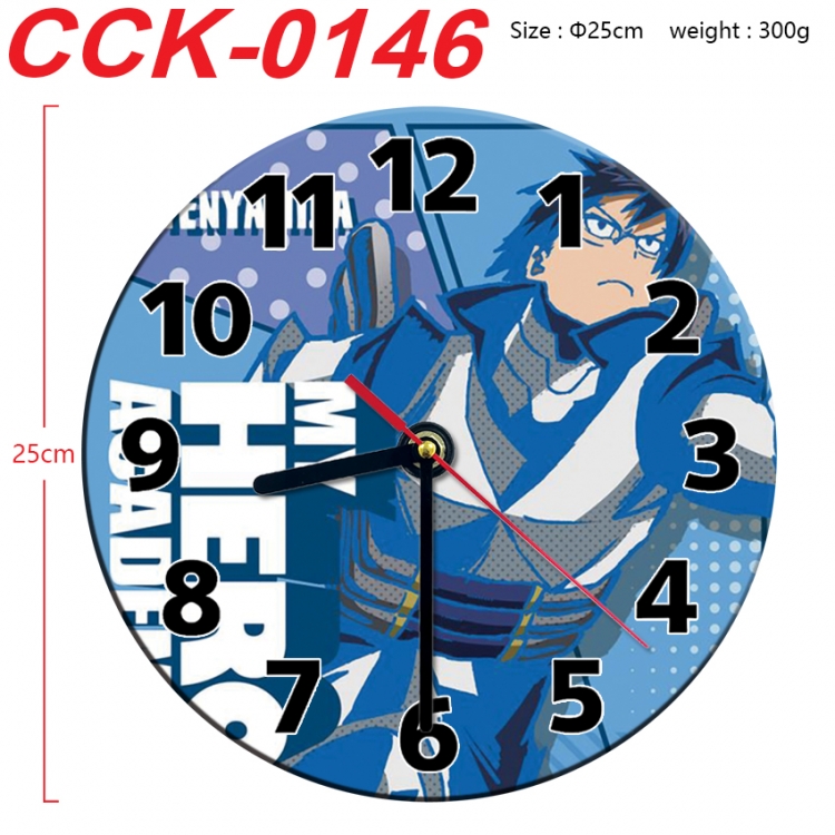 My Hero Academia Anime peripheral printed full-color wall clock 25cm  CCK-0146