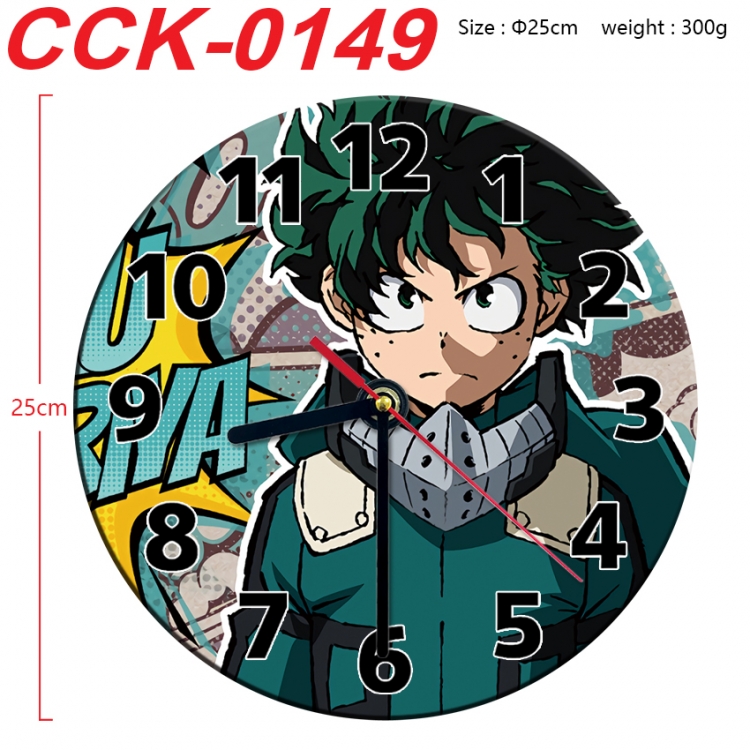 My Hero Academia Anime peripheral printed full-color wall clock 25cm  CCK-0149