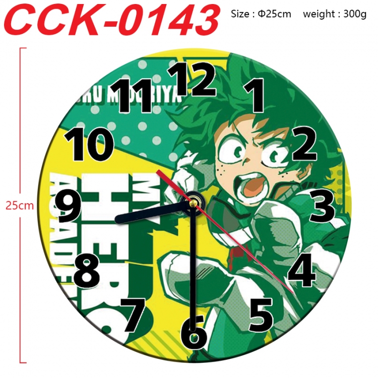 My Hero Academia Anime peripheral printed full-color wall clock 25cm  CCK-0143