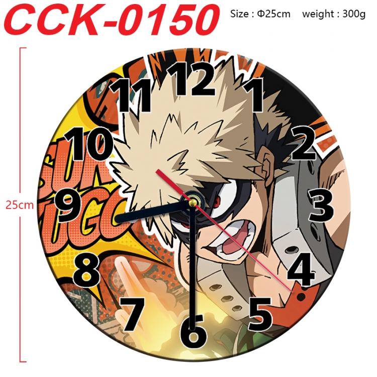 My Hero Academia Anime peripheral printed full-color wall clock 25cm CCK-0150