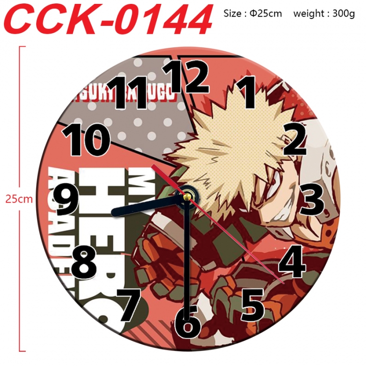 My Hero Academia Anime peripheral printed full-color wall clock 25cm  CCK-0144