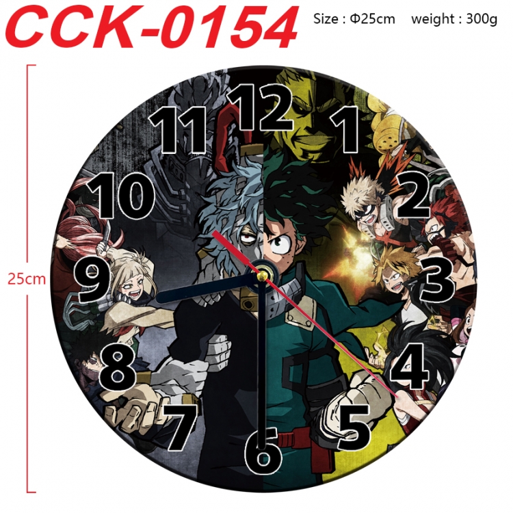 My Hero Academia Anime peripheral printed full-color wall clock 25cm  CCK-0154