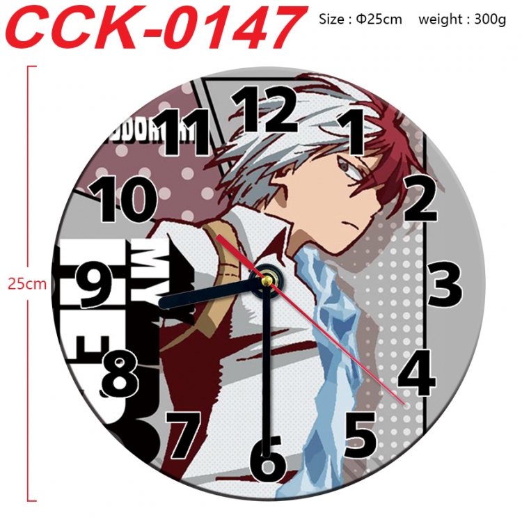 My Hero Academia Anime peripheral printed full-color wall clock 25cm  CCK-0147