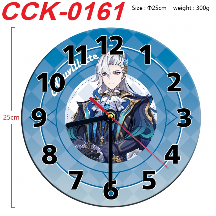 Genshin Impact Anime peripheral printed full-color wall clock 25cm  CCK-0161