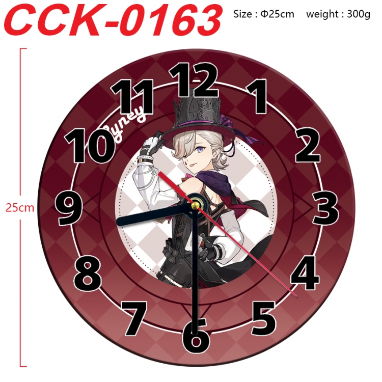 Genshin Impact Anime peripheral printed full-color wall clock 25cm CCK-0163