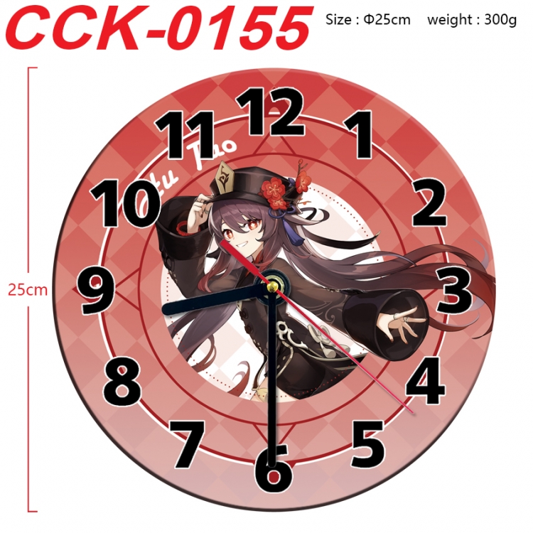 Genshin Impact Anime peripheral printed full-color wall clock 25cm CCK-0155