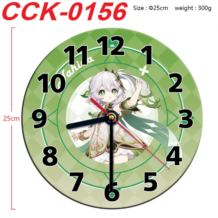 Genshin Impact Anime peripheral printed full-color wall clock 25cm CCK-0156