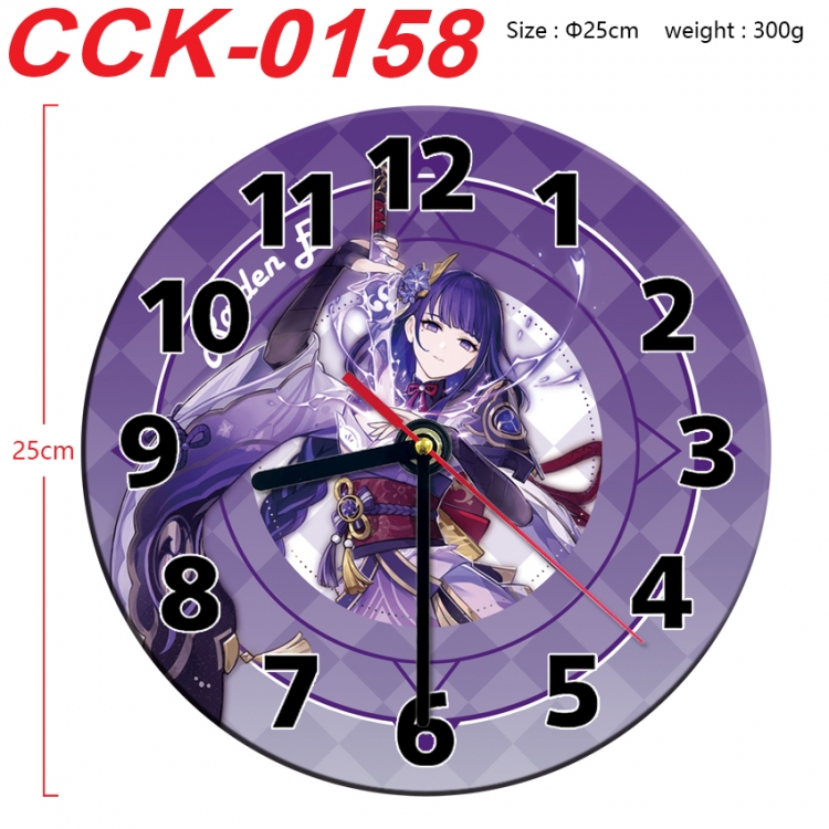 Genshin Impact Anime peripheral printed full-color wall clock 25cm CCK-0158