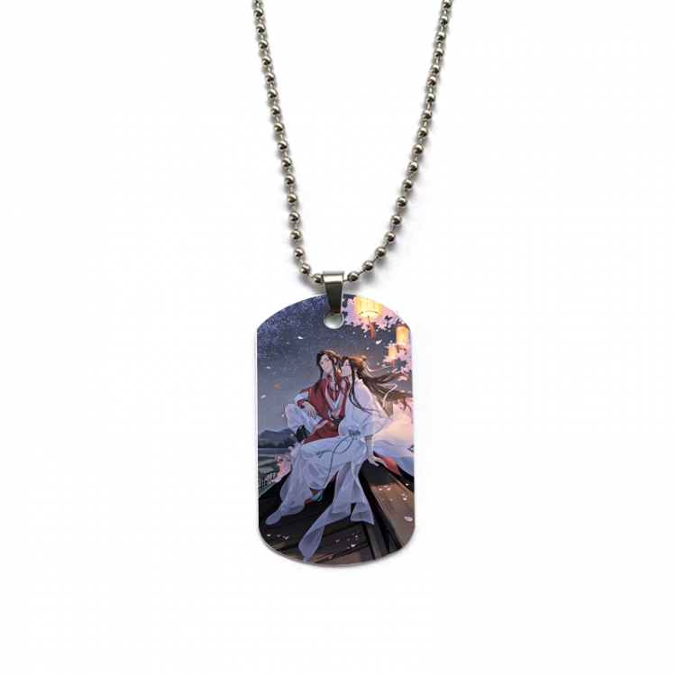 Heaven Official's Blessing Anime double-sided full color printed military brand necklace price for 5 pcs