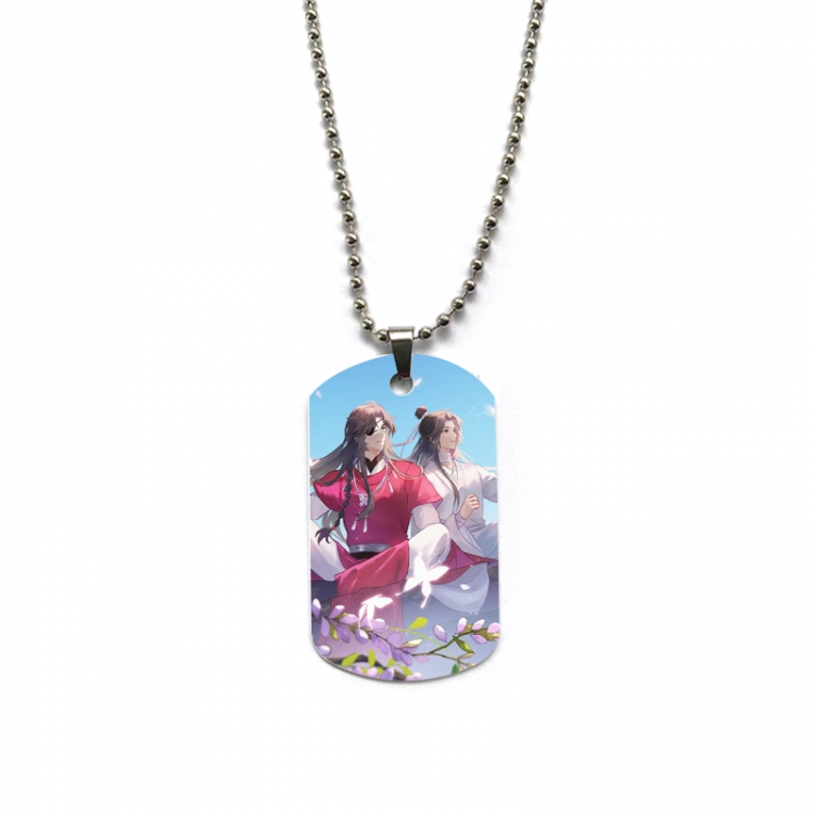 Heaven Official's Blessing Anime double-sided full color printed military brand necklace price for 5 pcs