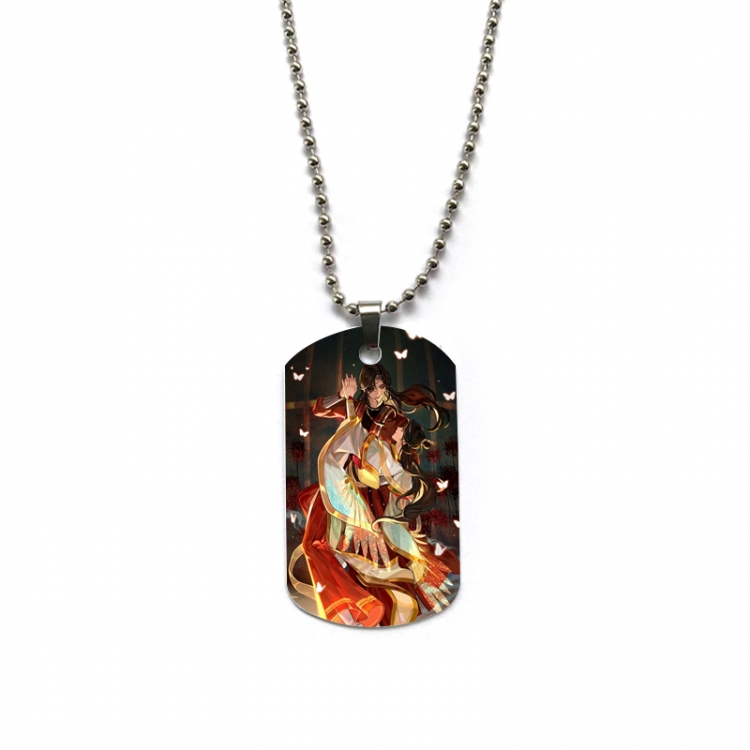 Heaven Official's Blessing Anime double-sided full color printed military brand necklace price for 5 pcs