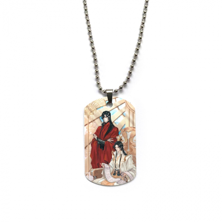 Heaven Official's Blessing Anime double-sided full color printed military brand necklace price for 5 pcs