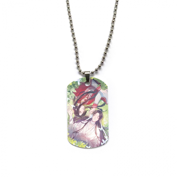 Heaven Official's Blessing Anime double-sided full color printed military brand necklace price for 5 pcs