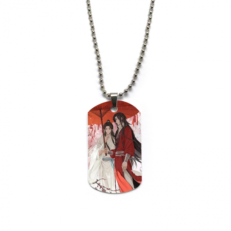 Heaven Official's Blessing Anime double-sided full color printed military brand necklace price for 5 pcs