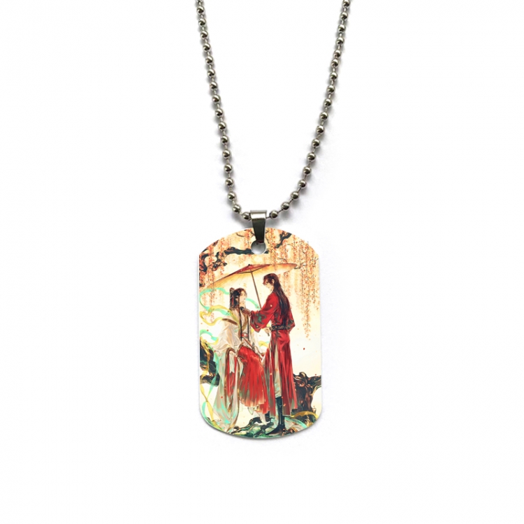 Heaven Official's Blessing Anime double-sided full color printed military brand necklace price for 5 pcs