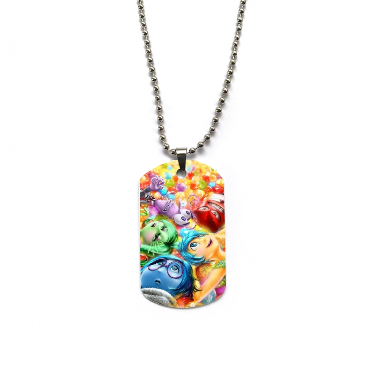 Inside Out Anime double-sided full color printed military brand necklace price for 5 pcs