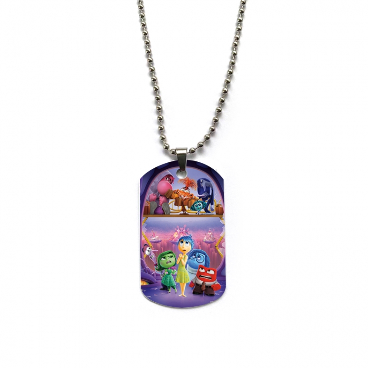 Inside Out Anime double-sided full color printed military brand necklace price for 5 pcs