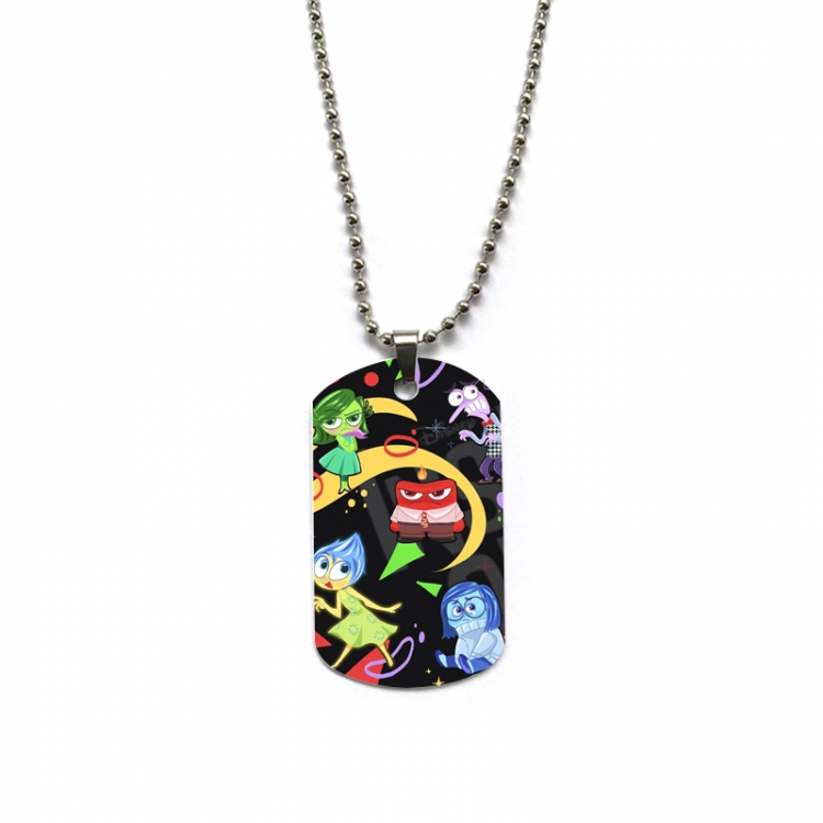 Inside Out Anime double-sided full color printed military brand necklace price for 5 pcs