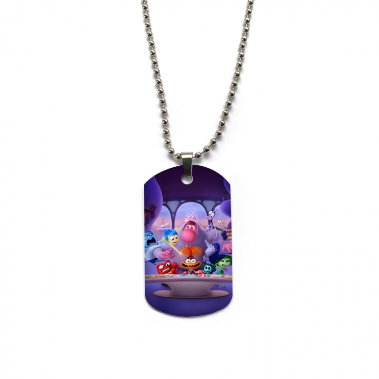 Inside Out Anime double-sided full color printed military brand necklace price for 5 pcs