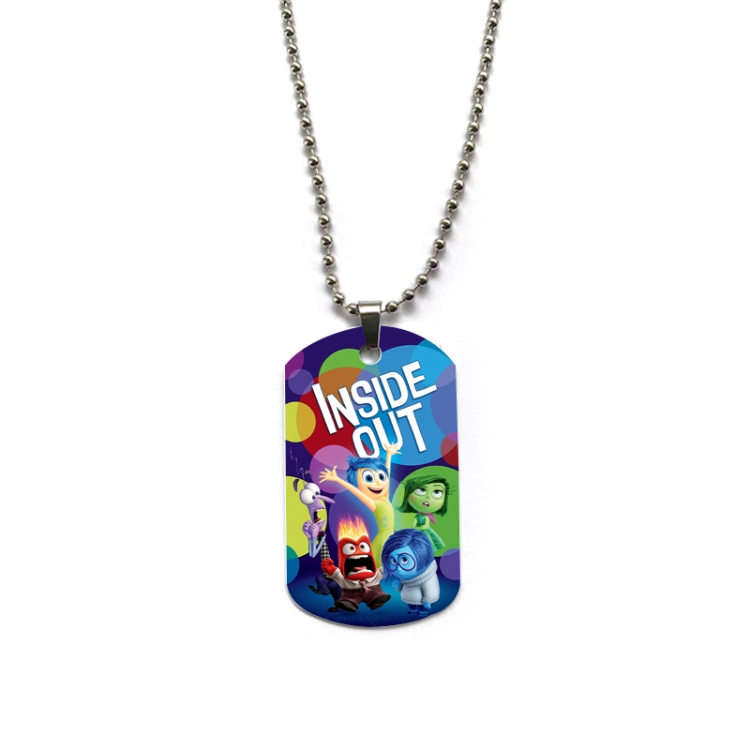 Inside Out Anime double-sided full color printed military brand necklace price for 5 pcs