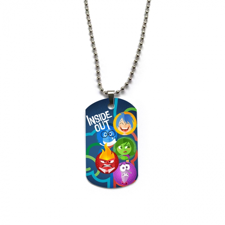 Inside Out Anime double-sided full color printed military brand necklace price for 5 pcs