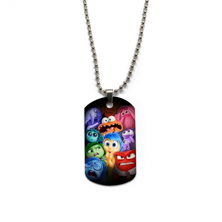 Inside Out Anime double-sided full color printed military brand necklace price for 5 pcs