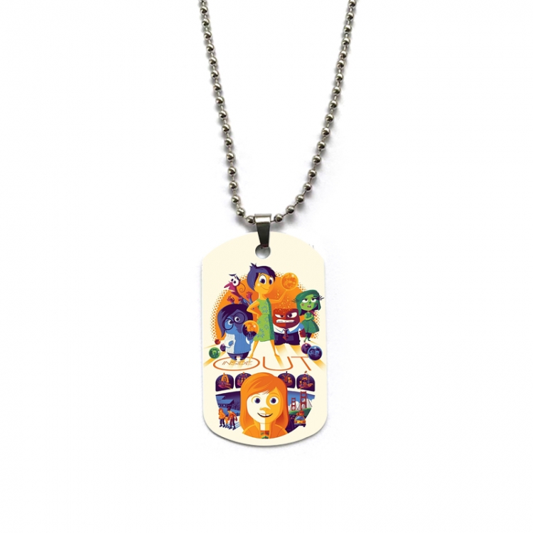 Inside Out Anime double-sided full color printed military brand necklace price for 5 pcs