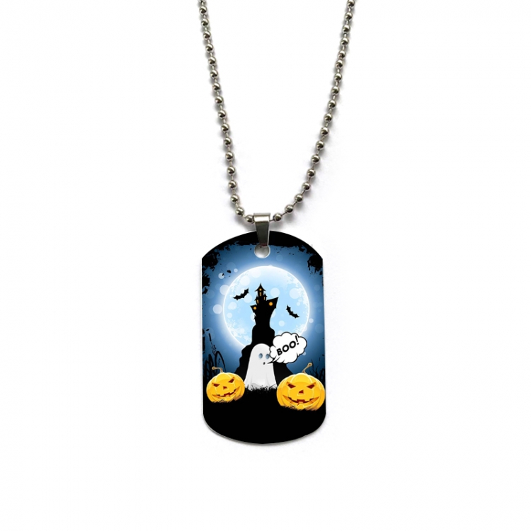 Halloween Anime double-sided full color printed military brand necklace price for 5 pcs