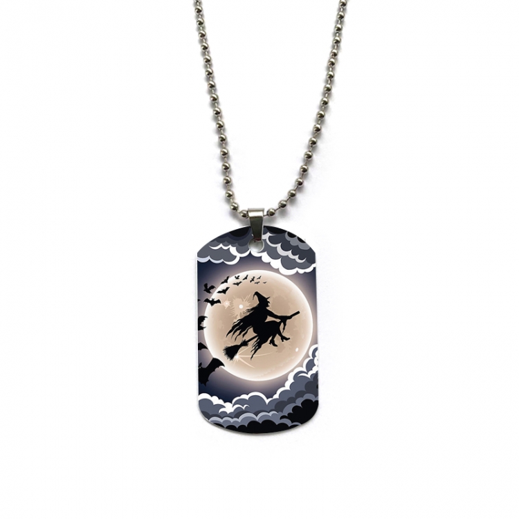 Halloween Anime double-sided full color printed military brand necklace price for 5 pcs