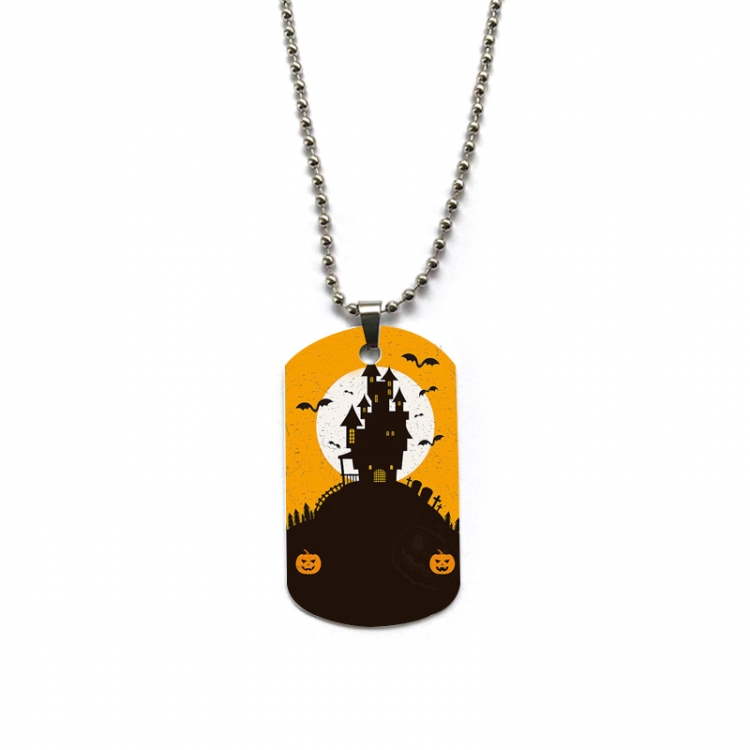 Halloween Anime double-sided full color printed military brand necklace price for 5 pcs