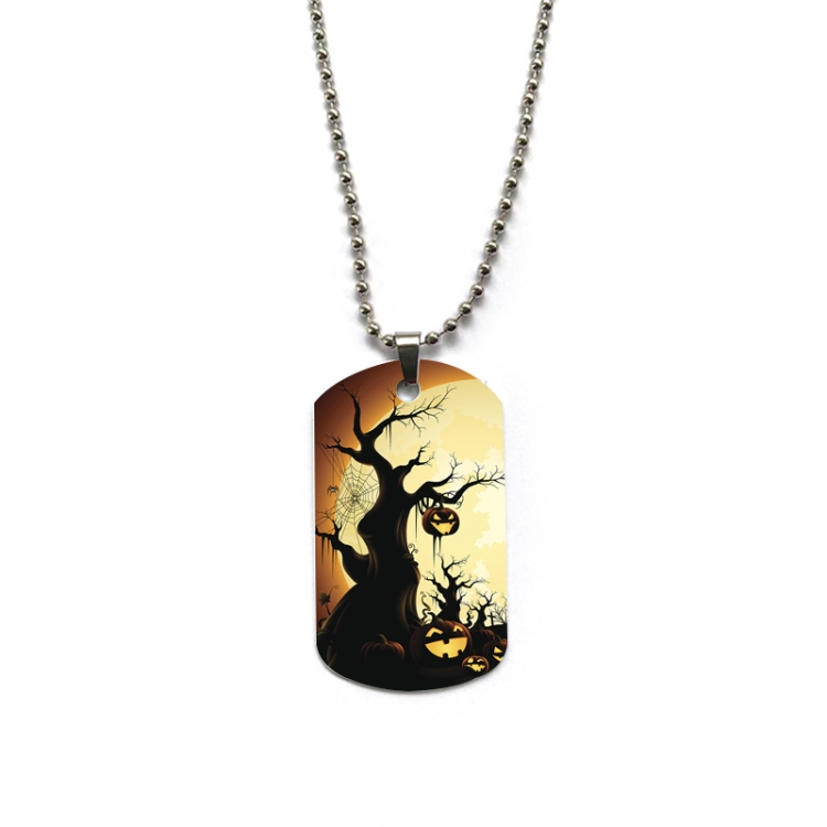 Halloween Anime double-sided full color printed military brand necklace price for 5 pcs