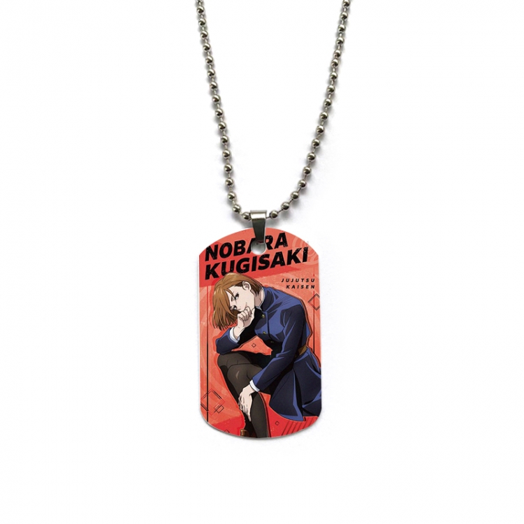 Jujutsu Kaisen Anime double-sided full color printed military brand necklace price for 5 pcs