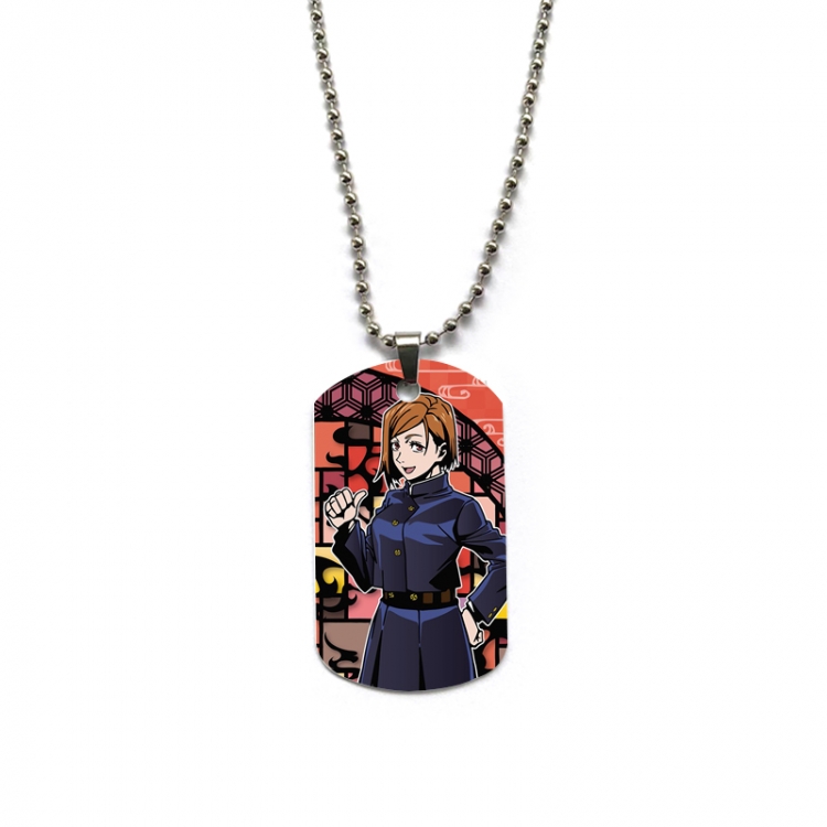 Jujutsu Kaisen Anime double-sided full color printed military brand necklace price for 5 pcs