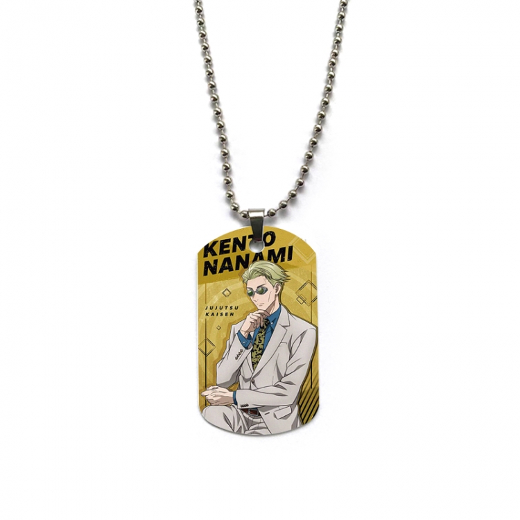 Jujutsu Kaisen Anime double-sided full color printed military brand necklace price for 5 pcs