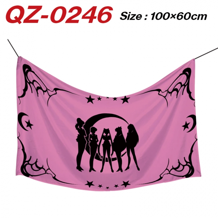 sailormoon  Anime Full Color Watermark Printing Banner 100X60CM QZ-0246