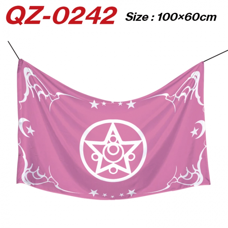 sailormoon  Anime Full Color Watermark Printing Banner 100X60CM QZ-0242