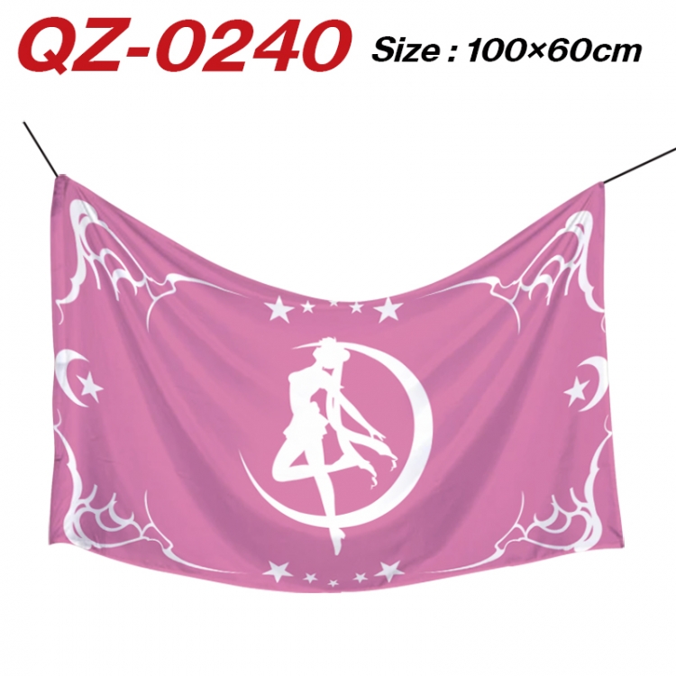 sailormoon  Anime Full Color Watermark Printing Banner 100X60CM QZ-0240