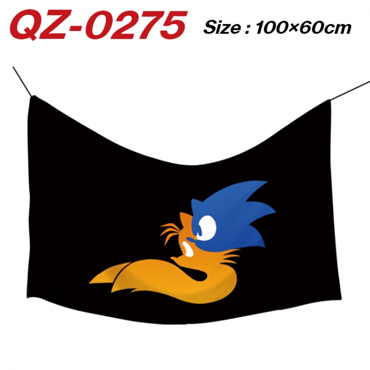 Sonic The Hedgehog Anime Full Color Watermark Printing Banner 100X60CM QZ-0275