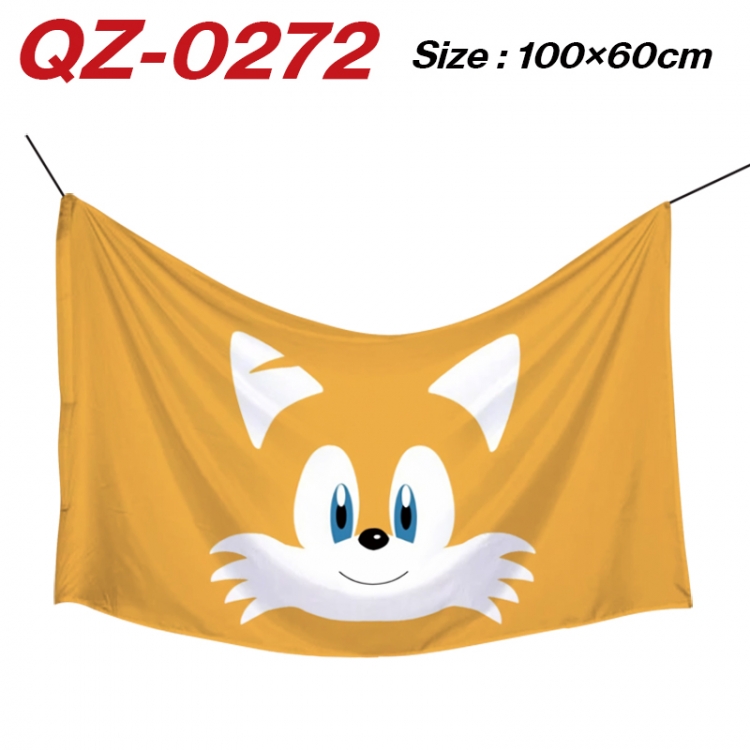 Sonic The Hedgehog Anime Full Color Watermark Printing Banner 100X60CM QZ-0272