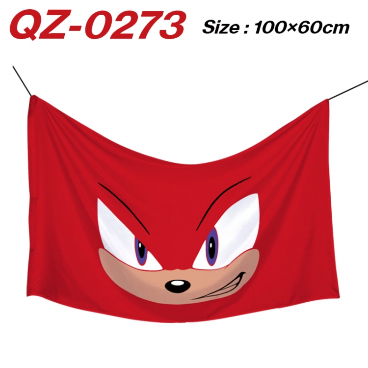 Sonic The Hedgehog Anime Full Color Watermark Printing Banner 100X60CM  QZ-0273