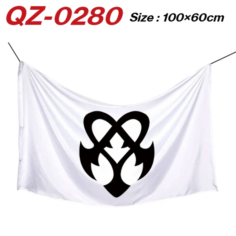 kingdom hearts Anime Full Color Watermark Printing Banner 100X60CM QZ-0280