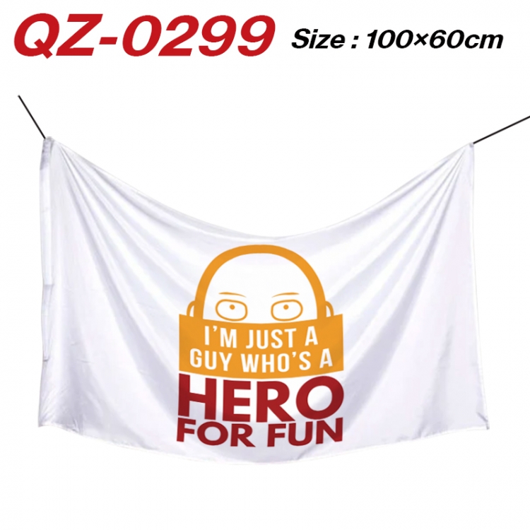 One Punch Man Anime Full Color Watermark Printing Banner 100X60CM  QZ-0299