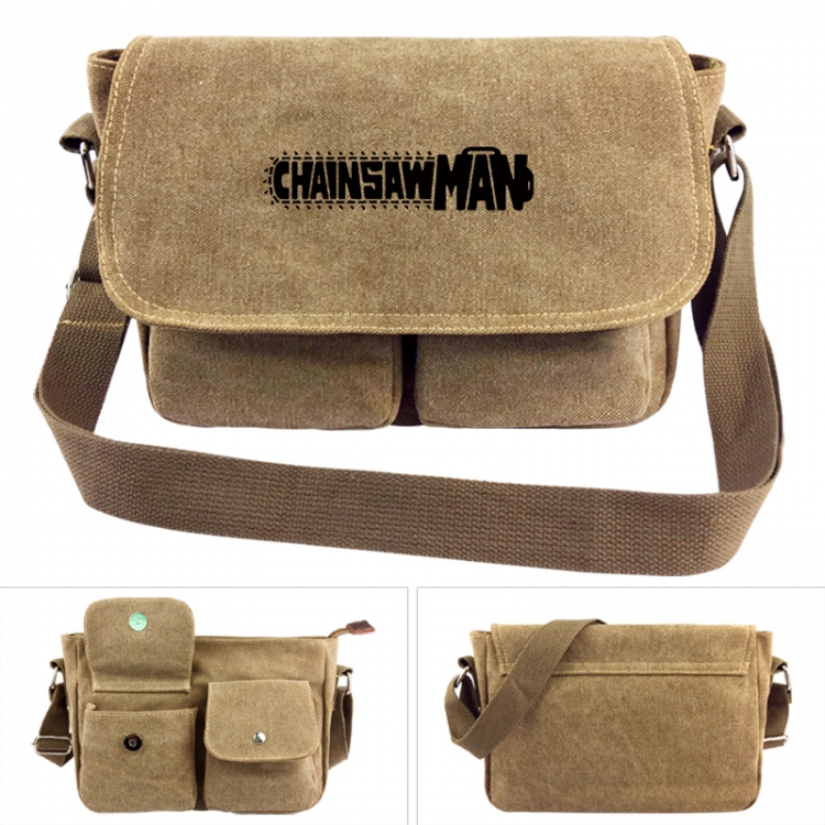 Chainsaw man Anime peripheral canvas shoulder bag shoulder bag 7x28x20cm