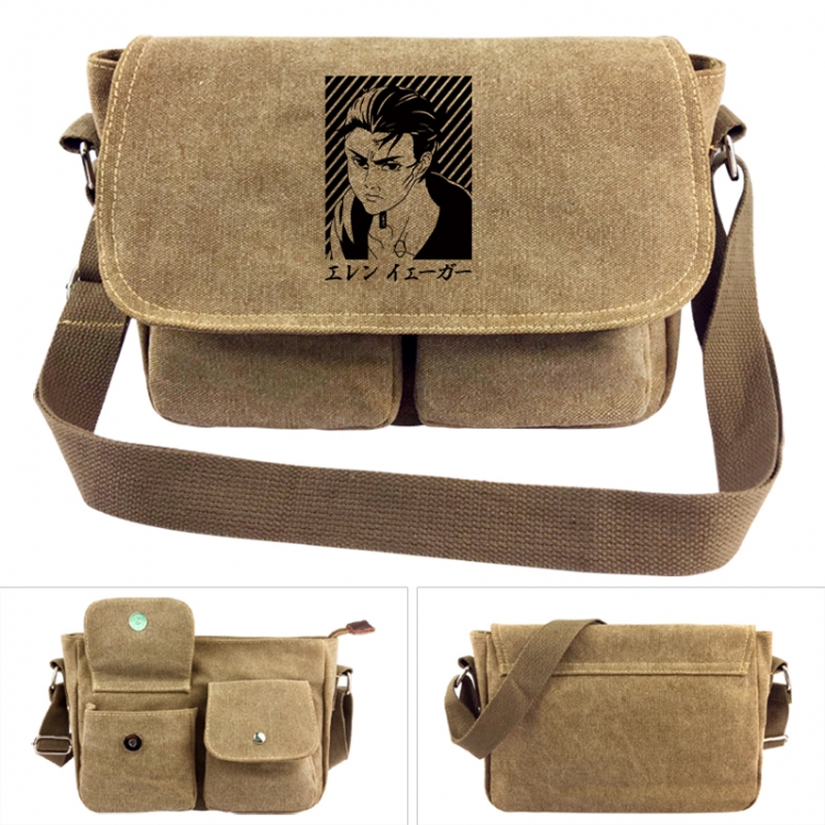 Shingeki no Kyojin  Anime peripheral canvas shoulder bag shoulder bag 7x28x20cm