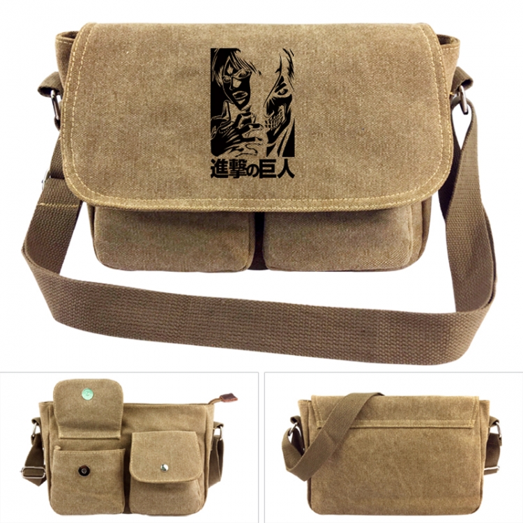 Shingeki no Kyojin  Anime peripheral canvas shoulder bag shoulder bag 7x28x20cm