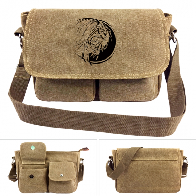 Shingeki no Kyojin  Anime peripheral canvas shoulder bag shoulder bag 7x28x20cm