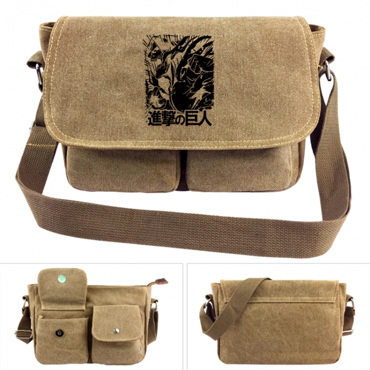 Shingeki no Kyojin  Anime peripheral canvas shoulder bag shoulder bag 7x28x20cm