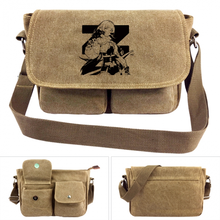 Zenless Zone Zero  Anime peripheral canvas shoulder bag shoulder bag 7x28x20cm